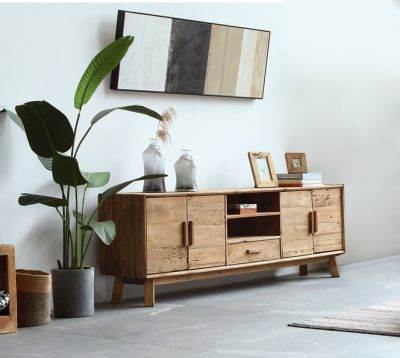 PEZ - porta tv in legno di pino riciclato