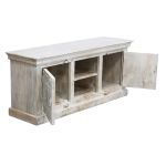 ETER - porta tv legno di mango bianco