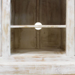 ETER - porta tv legno di mango bianco
