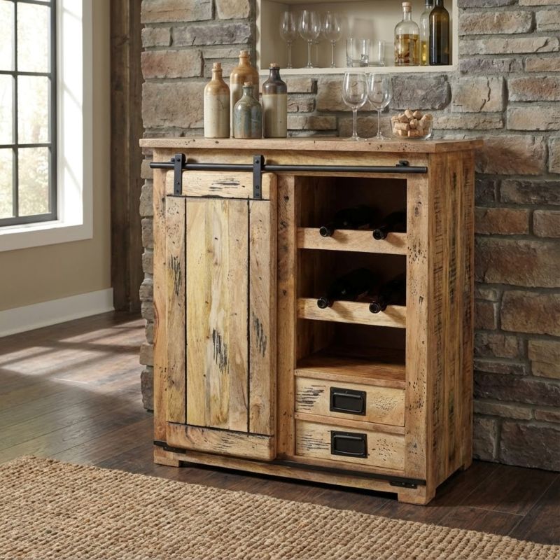 BEILY - portabottiglie legno di mango