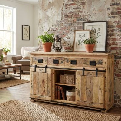 BEILY - madia legno di mango quattro cassetti