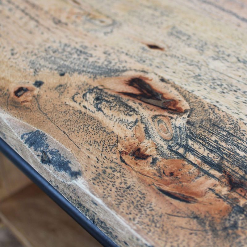 BEILY - porta tv legno di mango con 2 ante scorrevoli