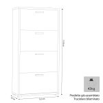 SPINE - scarpiera 4 ante a ribalta