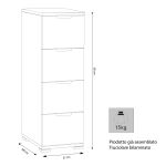 NANO - cassettiera 4 cassetti