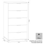 POLKA - cassettiera 5 cassetti