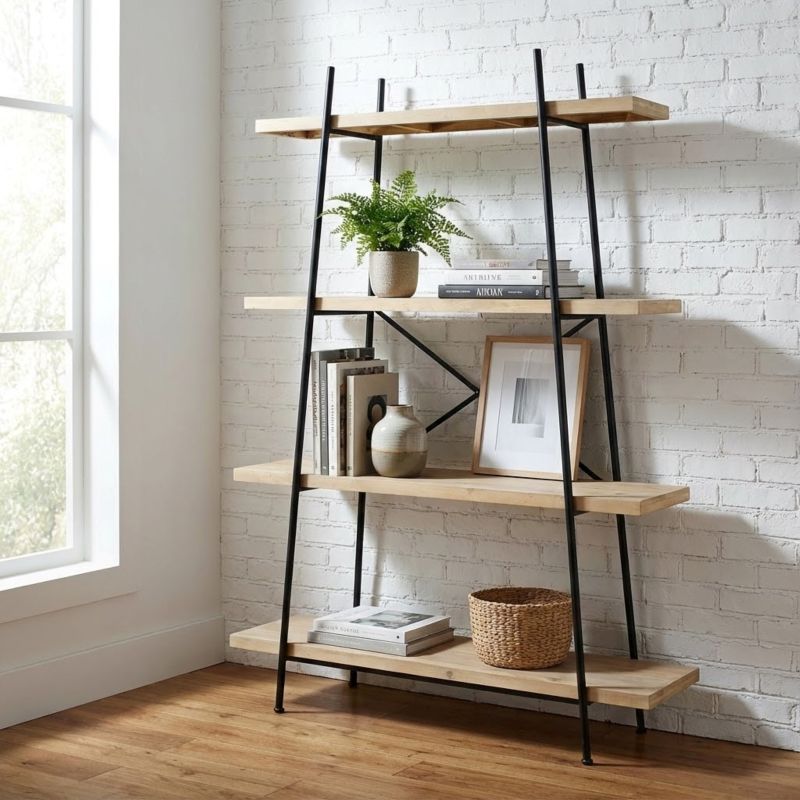 SHELFY - libreria industrial in legno e acciaio