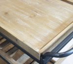 CARTY - carrello con ruote industrial in legno e acciaio