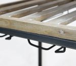 CARTY - carrello con ruote industrial in legno e acciaio