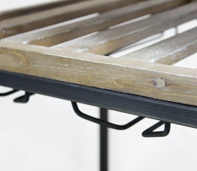 CARTY - carrello con ruote industrial in legno e acciaio