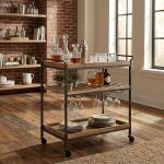 CARTY - carrello con ruote industrial in legno e acciaio