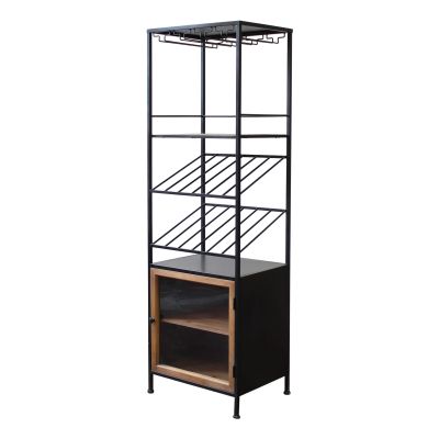 WINE - scaffale per bottiglie e calici