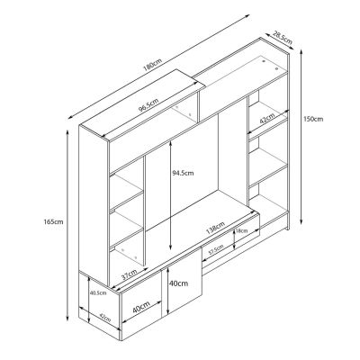 FLORIANO - parete attrezzata soggiorno