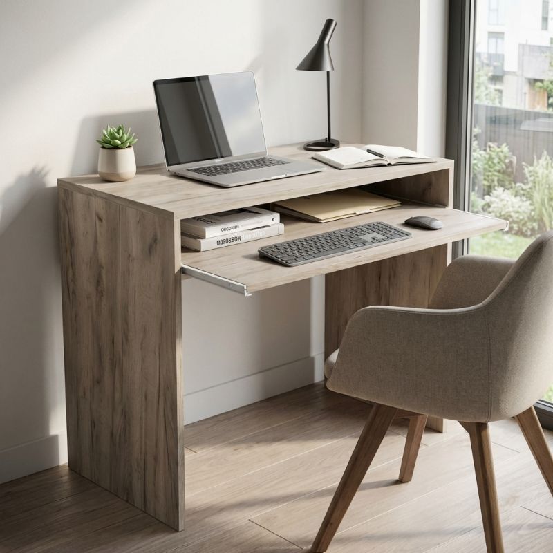 ELVIO - scrivania con porta tastiera