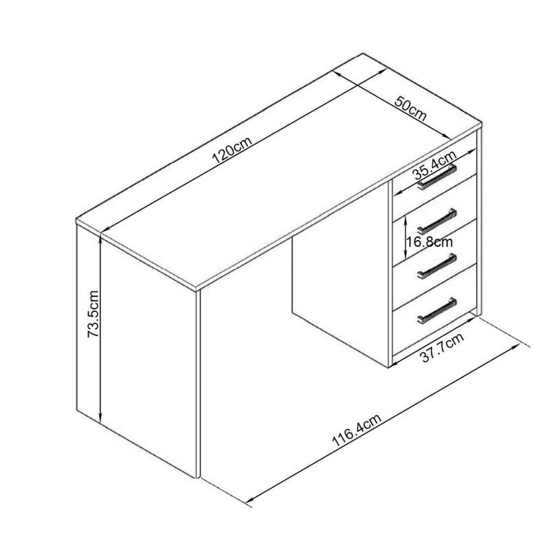 TRACE - scrivania con cassetti