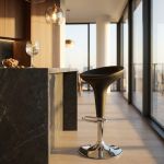 LORRAINE - sgabello moderno da bar e sala da pranzo