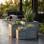 AGERATO - set di vasi in fibra sintetica