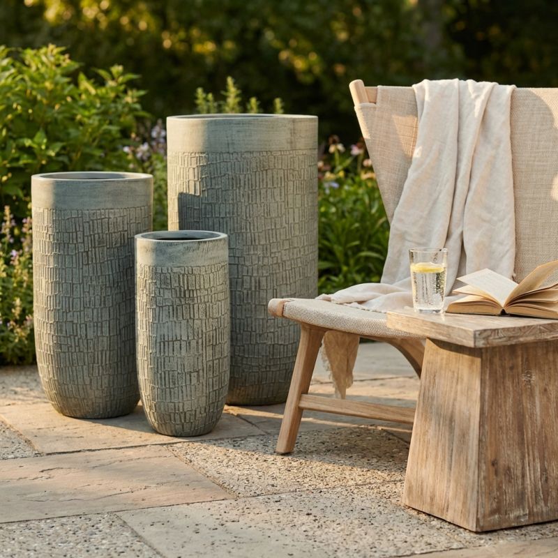 AGNOCASTO - set di vasi in fibra sintetica