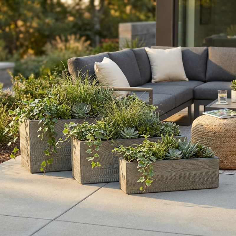 ANEMONE - set di vasi in fibra sintetica