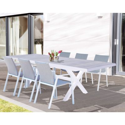 GRES - tavolo da giardino allungabile in alluminio e gres