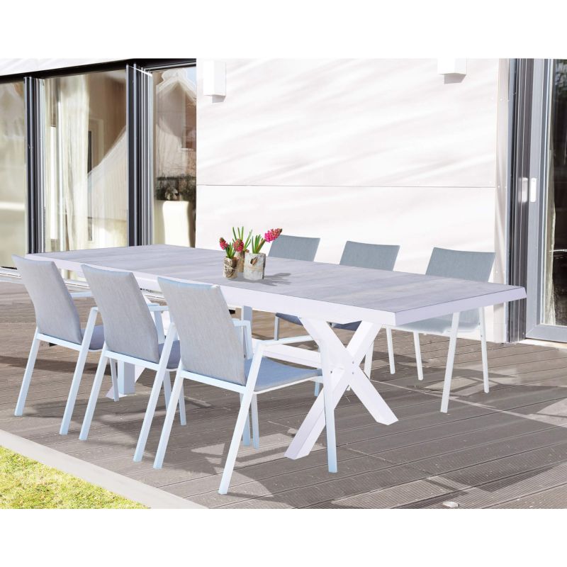 GRES - tavolo da giardino allungabile in alluminio e gres