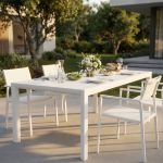 EQUITATUS - tavolo da giardino allungabile in alluminio da 135