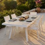 BELL - tavolo da giardino allungabile in gres
