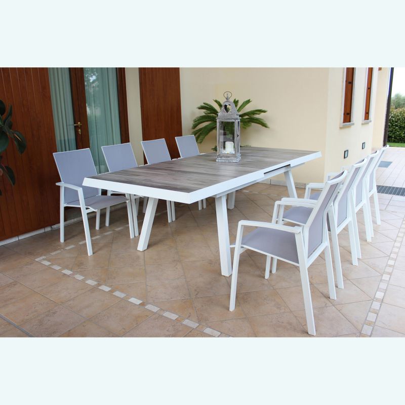 BELL - tavolo da giardino allungabile in gres