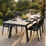 BELL - tavolo da giardino allungabile in gres