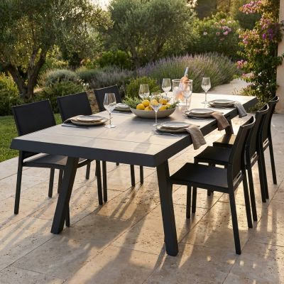 BELL - tavolo da giardino allungabile in gres