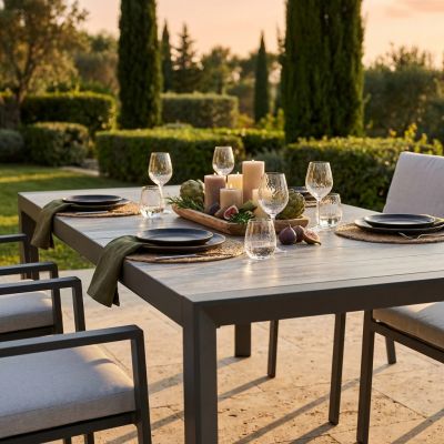 TED - tavolo da giardino allungabile in gres