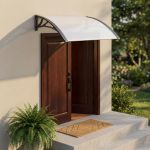 KAORI - pensilina in policarbonato alveolare opaco porta ingresso