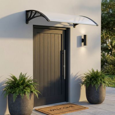 ASUKA - pensilina in policarbonato alveolare opaco porta ingresso 100 x 150 cm