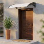 ASUKA - pensilina in policarbonato alveolare opaco porta ingresso 100 x 150 cm