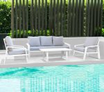 PERCY - salotto da giardino in alluminio 5 posti