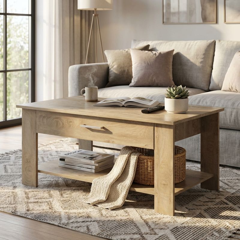 BERRY - tavolino da salotto moderno cm 110 x 60 x 44 h