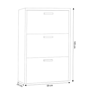 GINKO - scarpiera 3 ante a ribalta