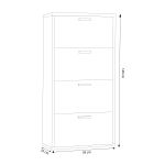 GINKO - scarpiera 4 ante a ribalta