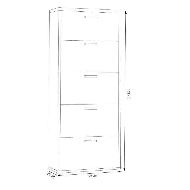 GINKO - scarpiera 5 ante a ribalta