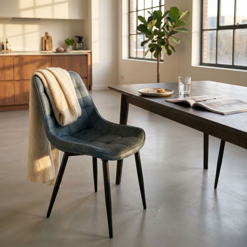 WINTER - poltrona imbottita per sala da pranzo in ecopelle