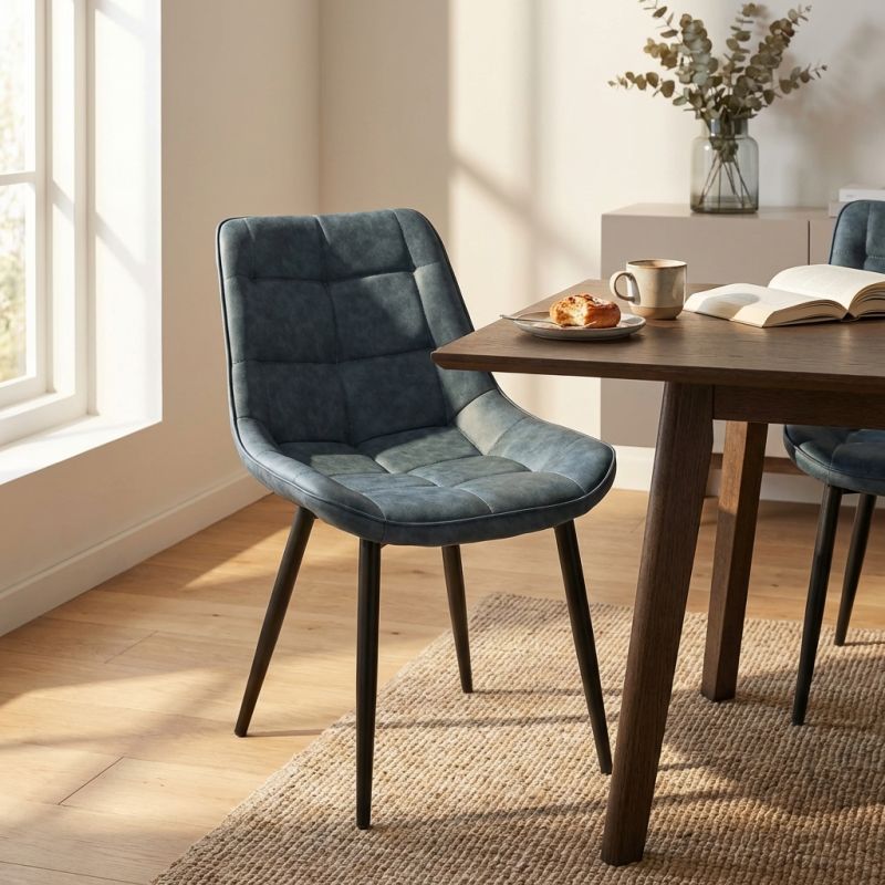 WINTER - poltrona imbottita per sala da pranzo in ecopelle