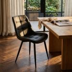 WINTER - poltrona imbottita per sala da pranzo in ecopelle