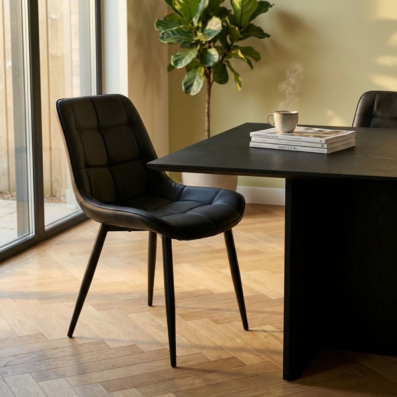 WINTER - poltrona imbottita per sala da pranzo in ecopelle