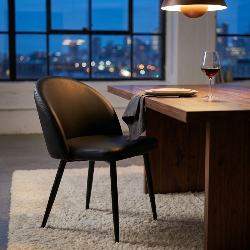 PRINCE - poltrona imbottita per sala da pranzo in ecopelle