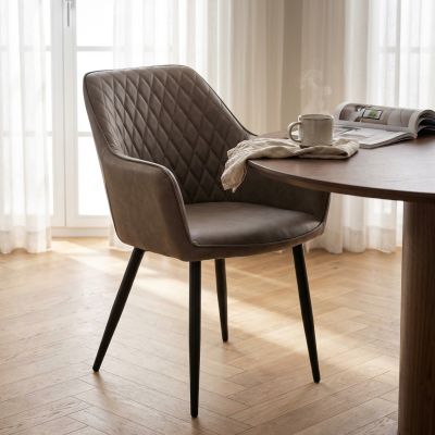 SANDY - poltrona imbottita per sala da pranzo in ecopelle