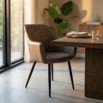 SANDY - poltrona imbottita per sala da pranzo in ecopelle