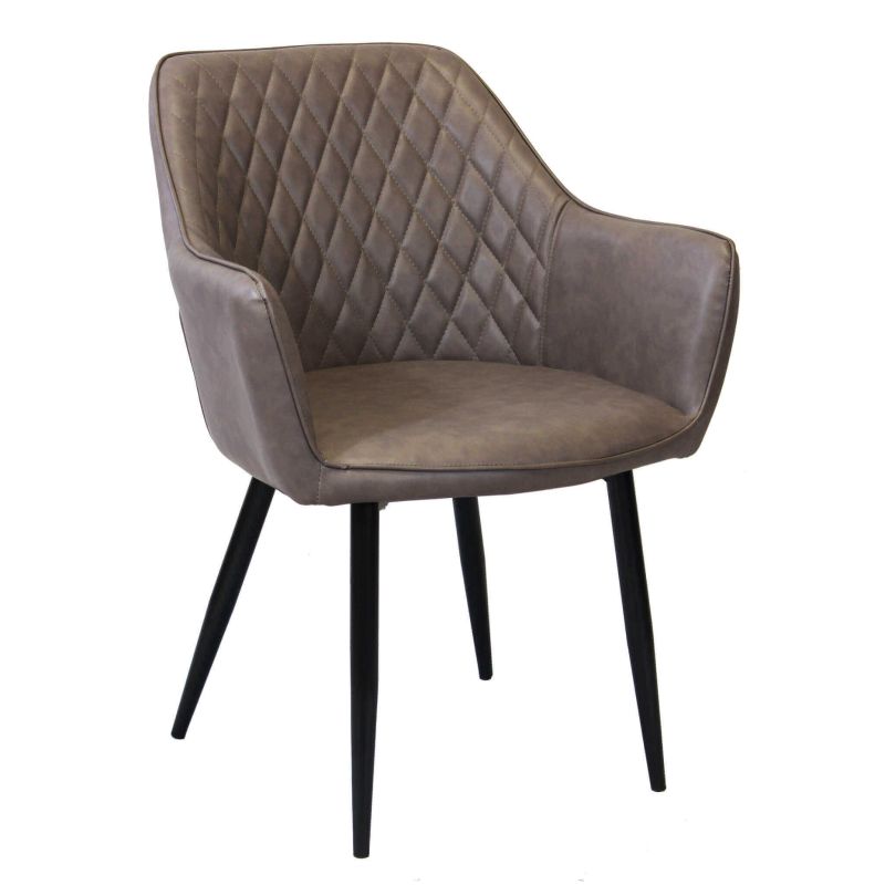 SANDY - poltrona imbottita per sala da pranzo in ecopelle