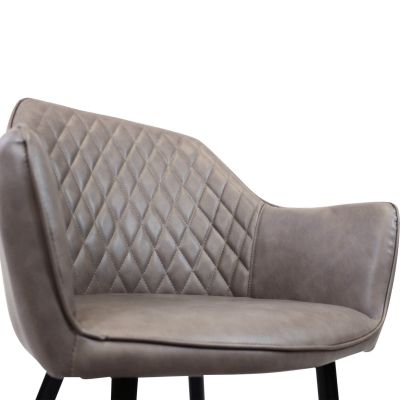 SANDY - poltrona imbottita per sala da pranzo in ecopelle