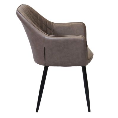 SANDY - poltrona imbottita per sala da pranzo in ecopelle