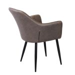 SANDY - poltrona imbottita per sala da pranzo in ecopelle