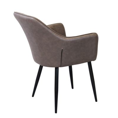 SANDY - poltrona imbottita per sala da pranzo in ecopelle